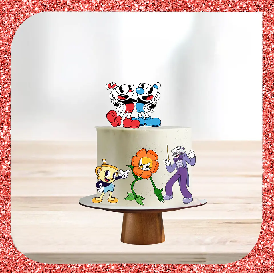 Arquivo de Corte Topo de Bolo Cuphead 4 1