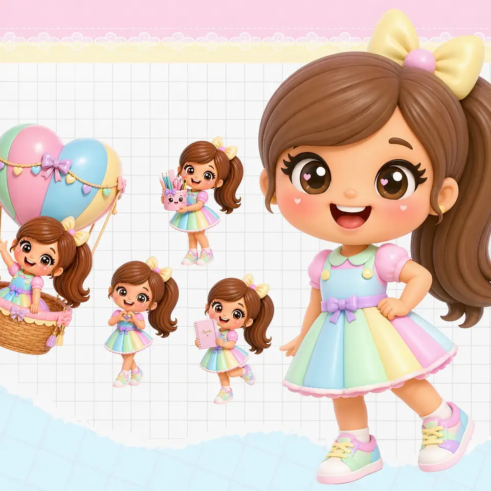 Kit Digital Mascote Candy Fofa 4 1