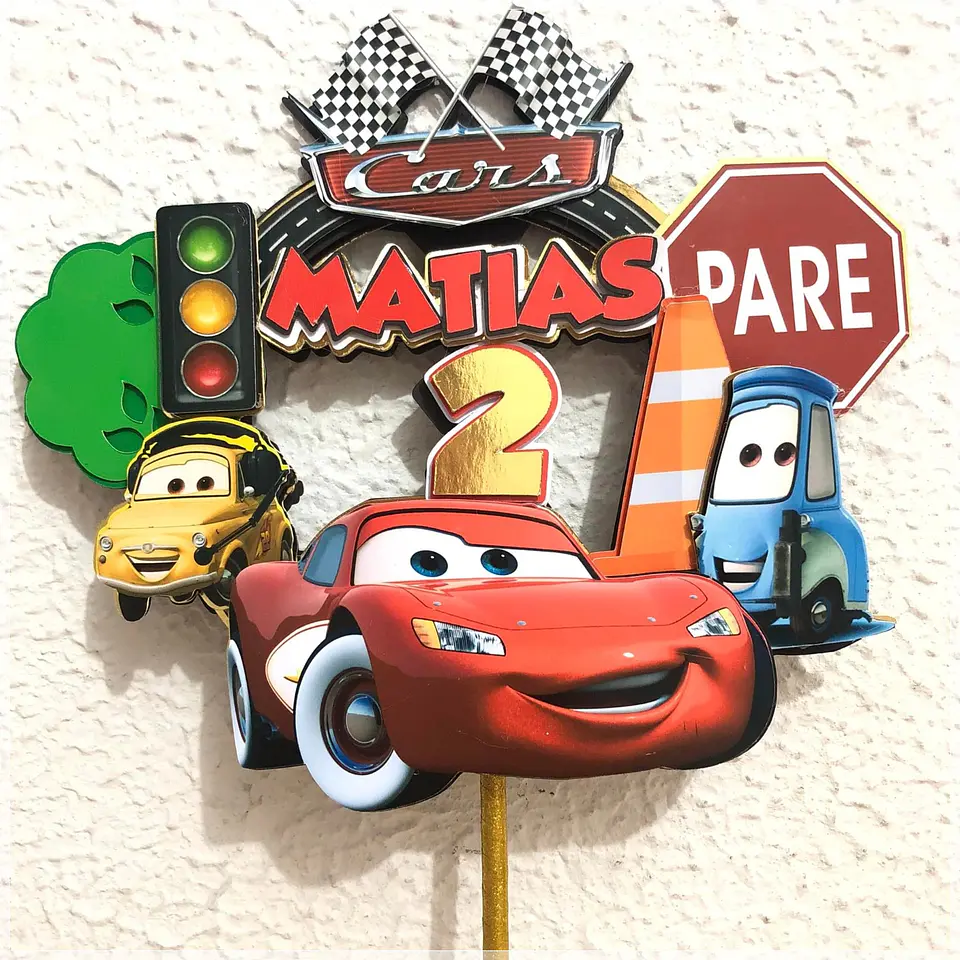 Arquivo de Corte Topo de Bolo Carros Disney 13 1