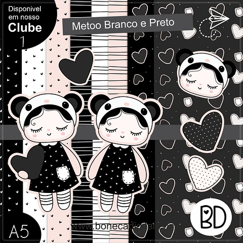 Kit Digital Metoo Preto e Braanco 21