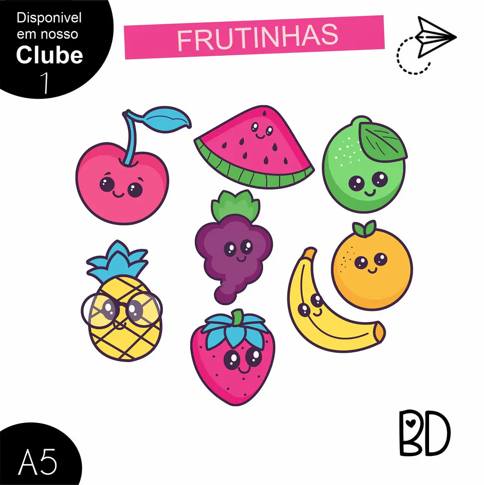 Kit Digital 38 Frutinhas Kawai 2 1