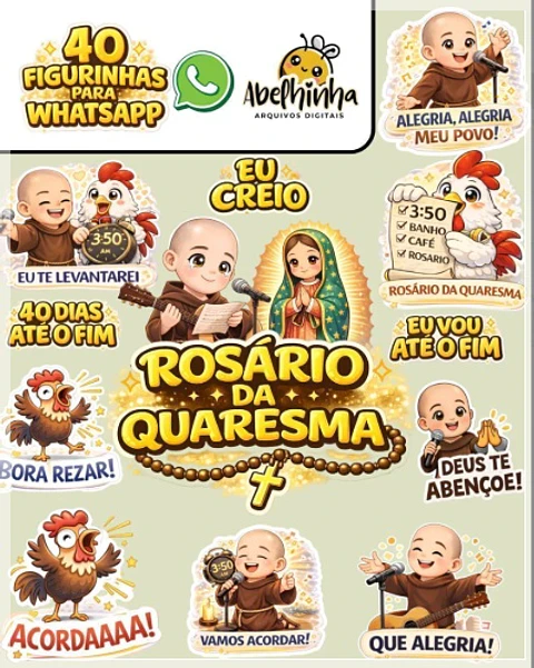 Kit Digital Figurinhas Rosário da Madrugada 4