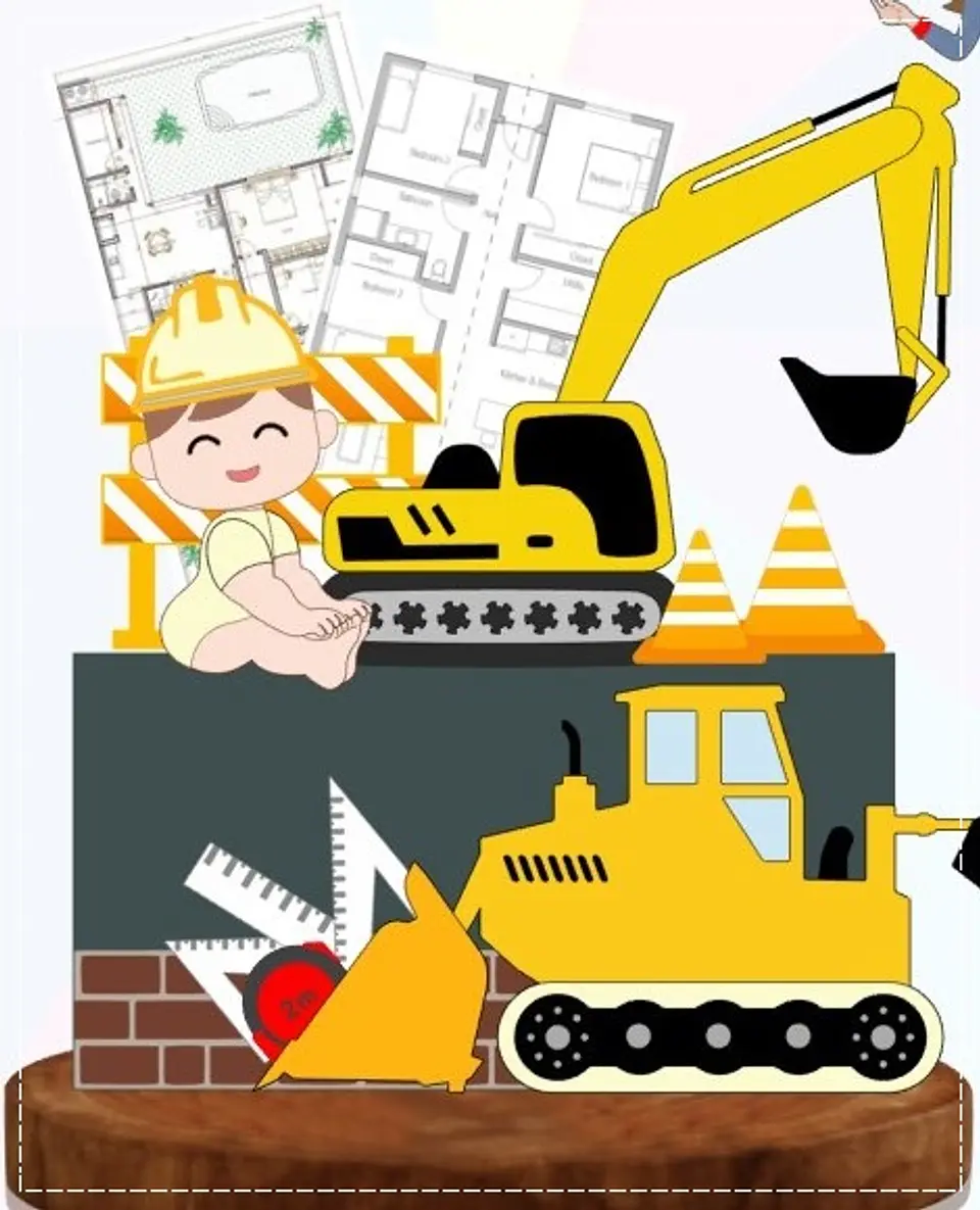Arquivo de Corte Topo de Bolo Construção 23 1