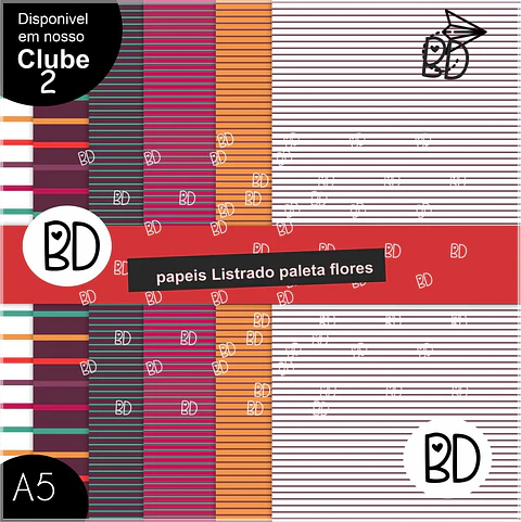 Kit Digital Papéis Paleta Flores 15