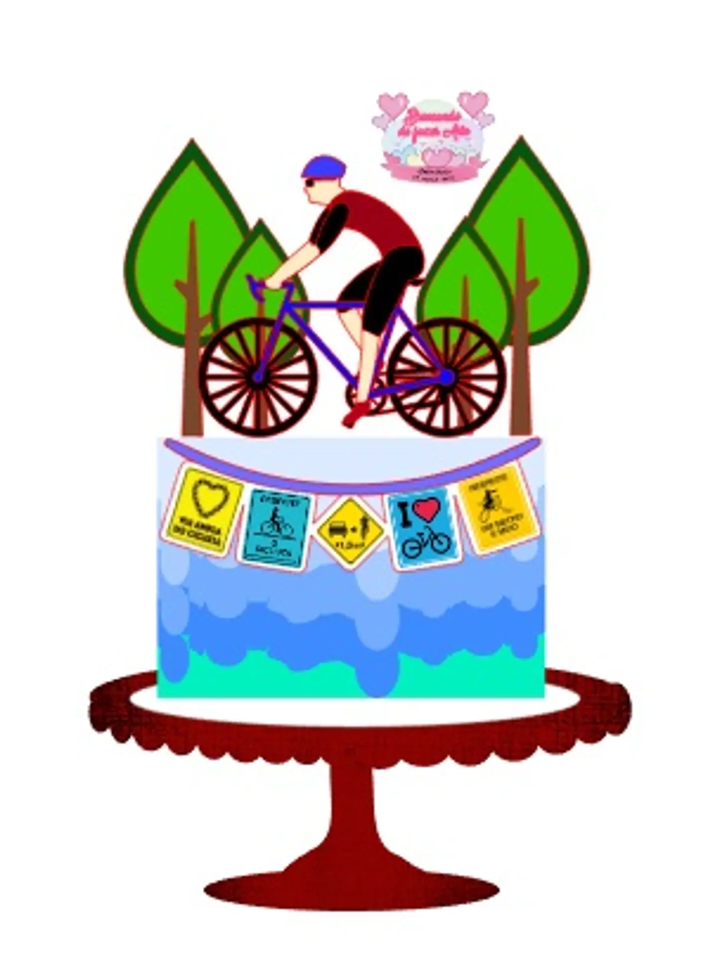 Arquivo de Corte Topo de Bolo Ciclista - Ciclismo 1 1