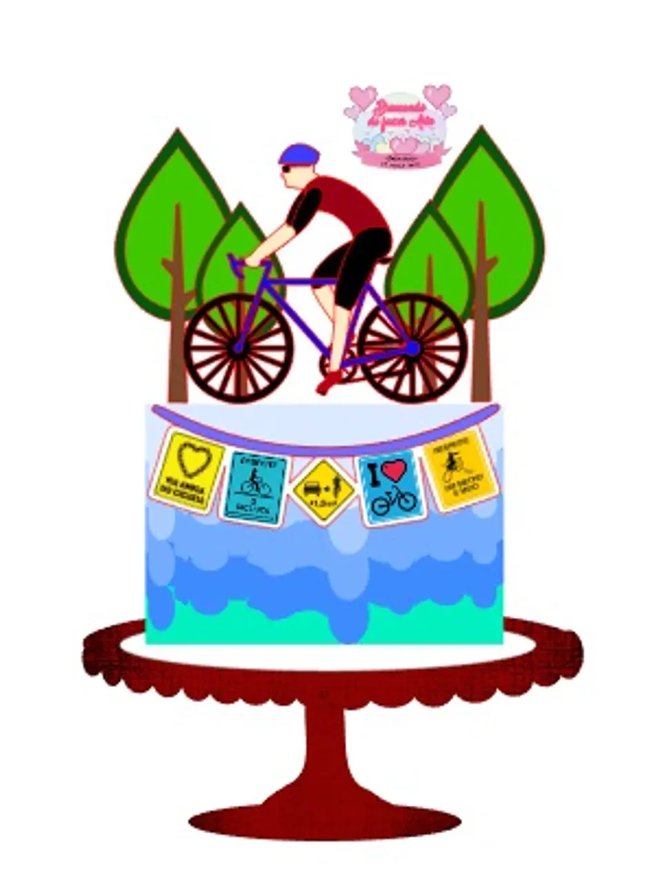 Arquivo de Corte Topo de Bolo Ciclista - Ciclismo 1 1