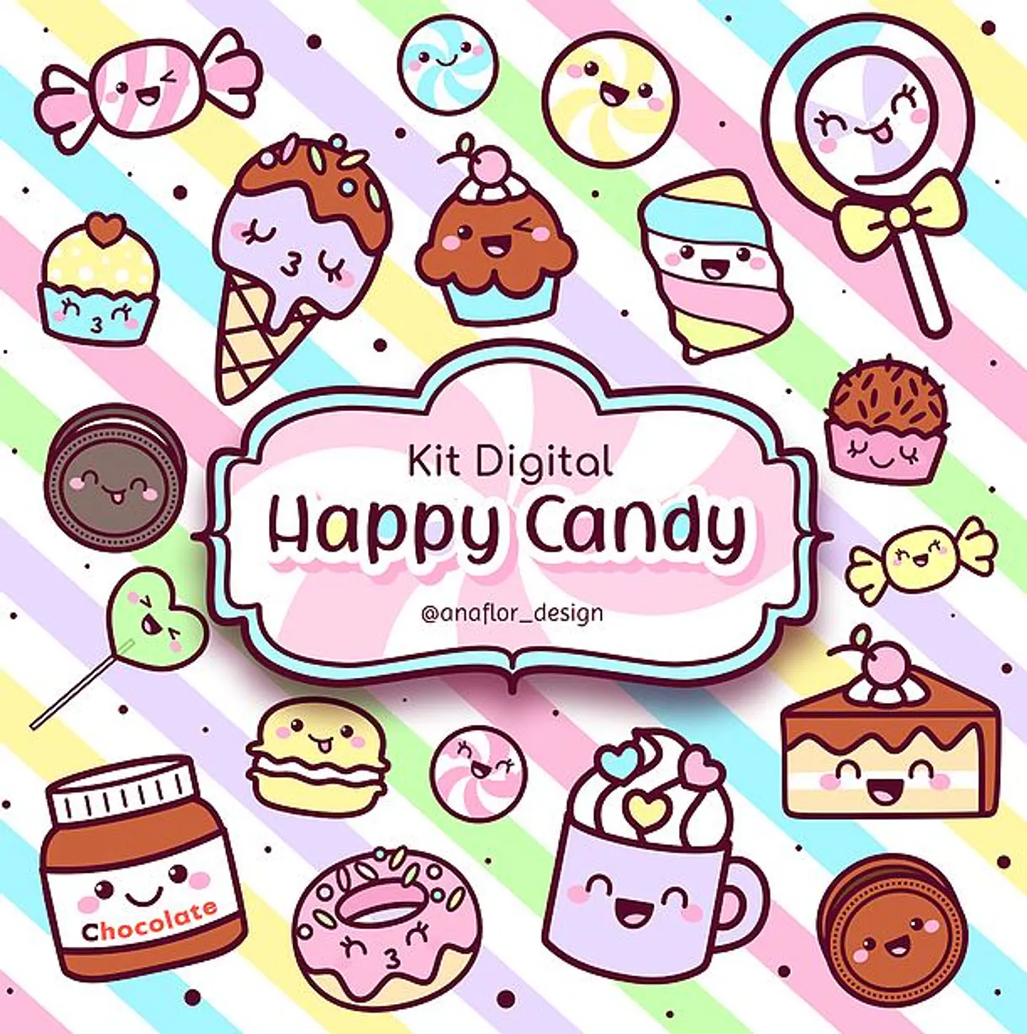 Kit Digital Happy Candy 7 1