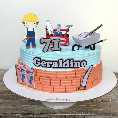 Arquivo de Corte Topo de Bolo Construção 6