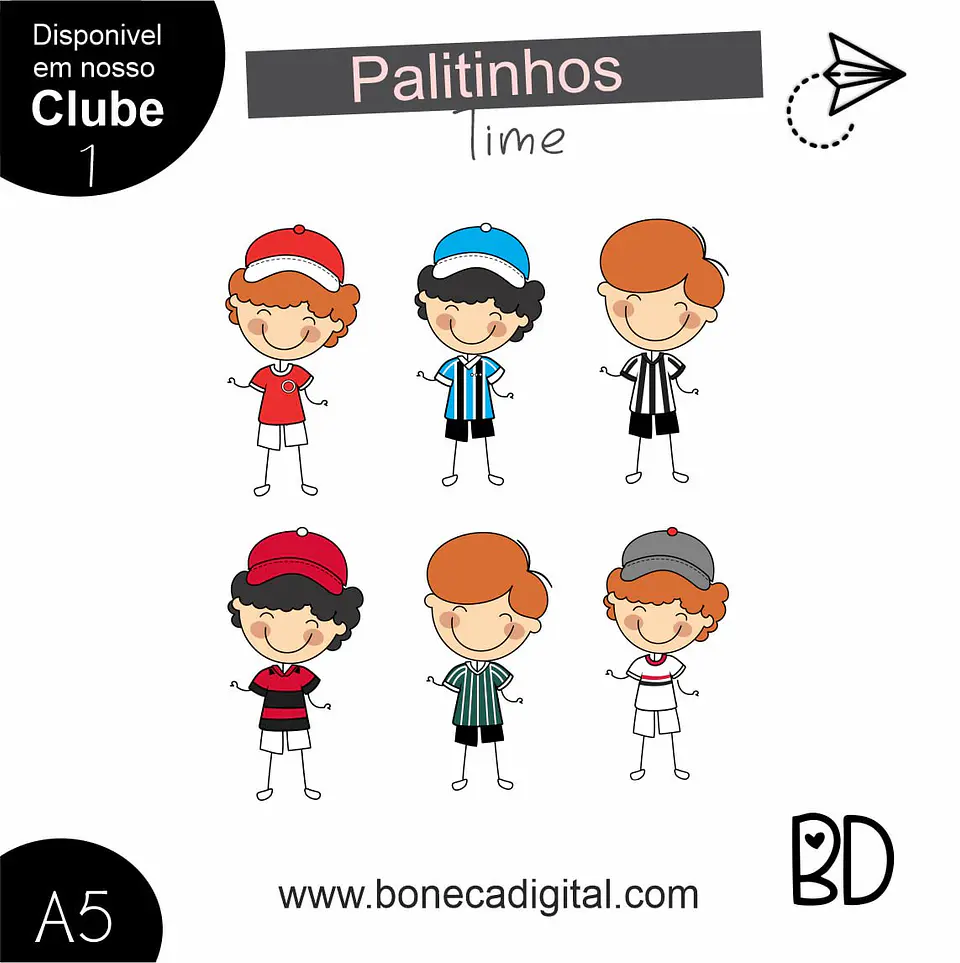 Kit Digital 11 Palitinhos Times 1 1