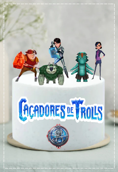 Arquivo de Corte Topo de Bolo Caçadores de Trolls 2