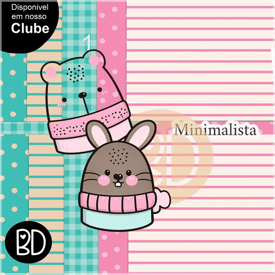 Kit Digital Bichinhos Animais Mininalista 7 1