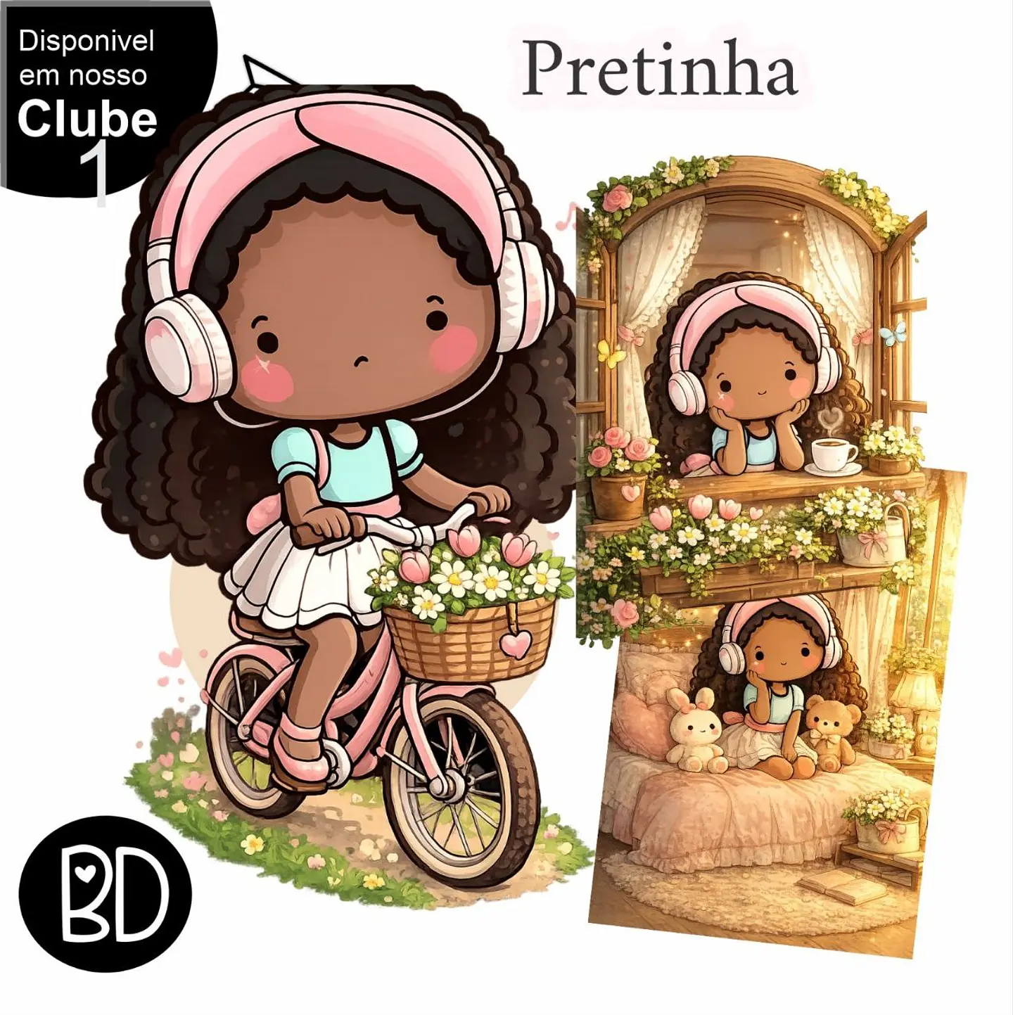 Kit Digital Boneca Afro 6 1