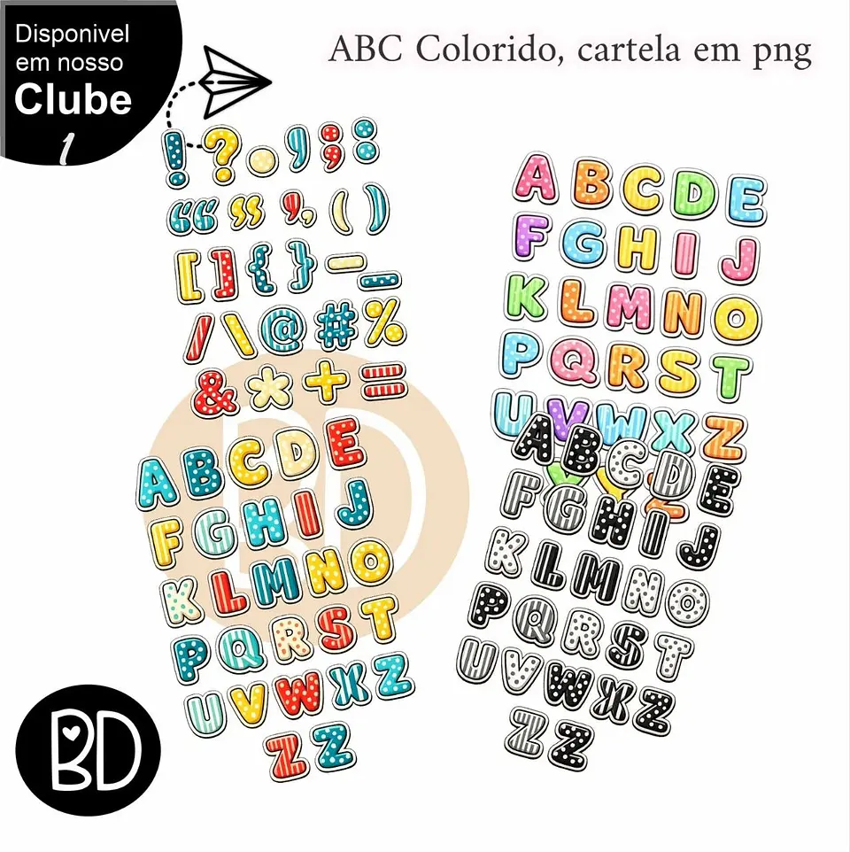 Kit Digital Alfabeto Colorido 1 1