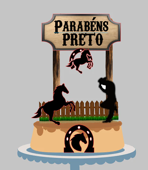 Arquivo de Corte Topo de Bolo Cavalo - Haras 12