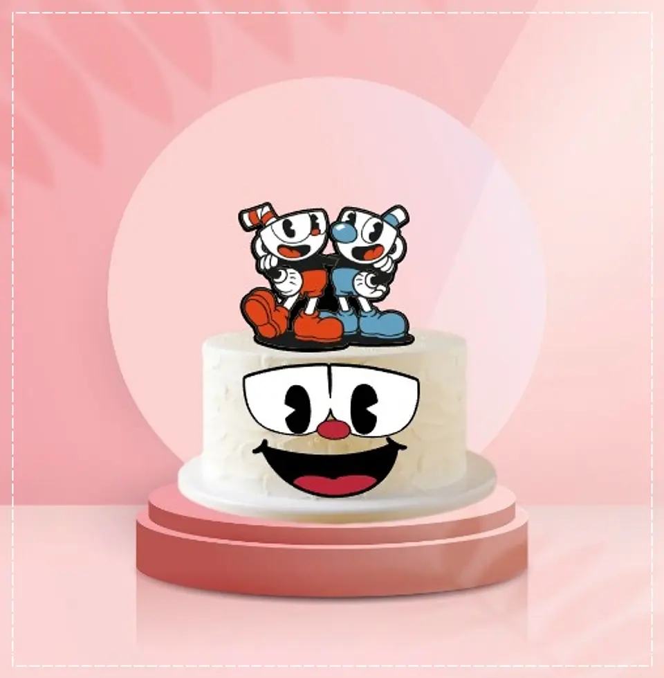 Arquivo de Corte Topo de Bolo Cuphead 1 1
