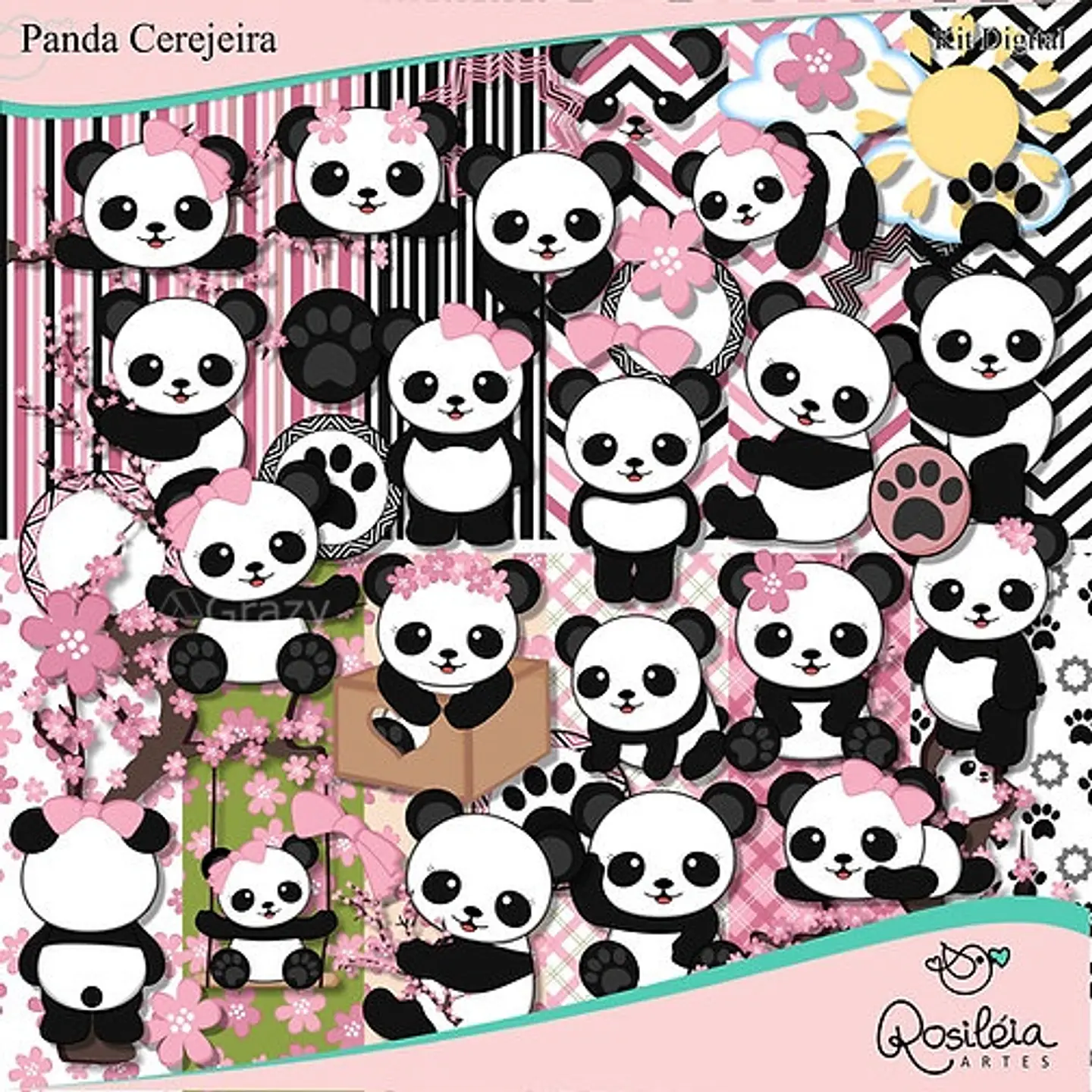 Kit Digital Ra Panda Cerejeira 69 1