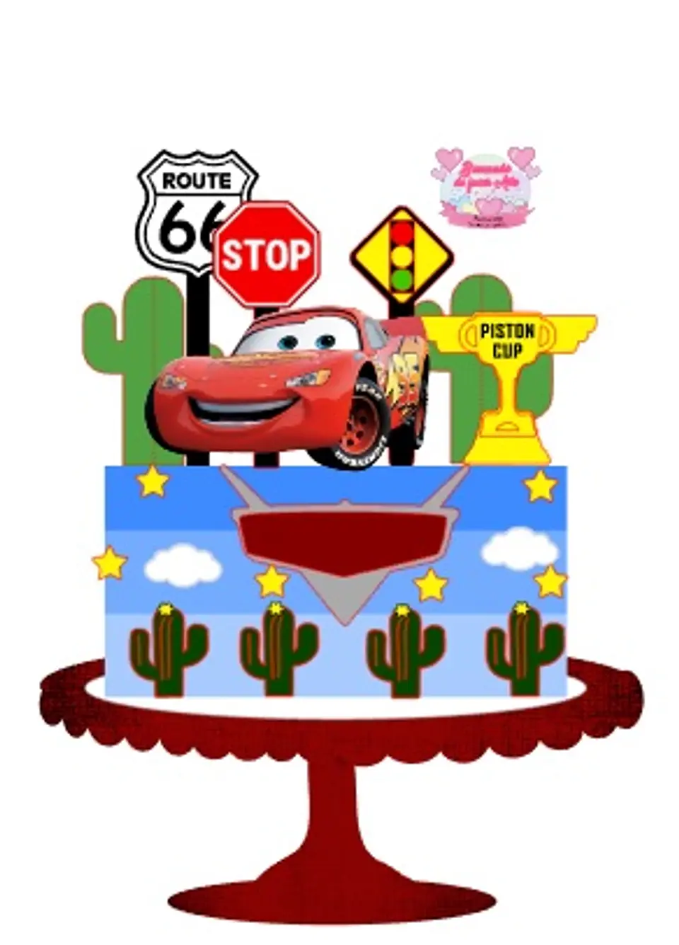 Arquivo de Corte Topo de Bolo Carros Disney 18 1