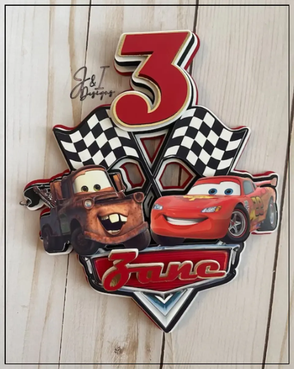 Arquivo de Corte Topo de Bolo Carros Disney 10 1