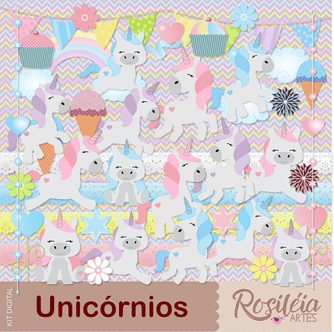 Kit Digital Unicornios 96