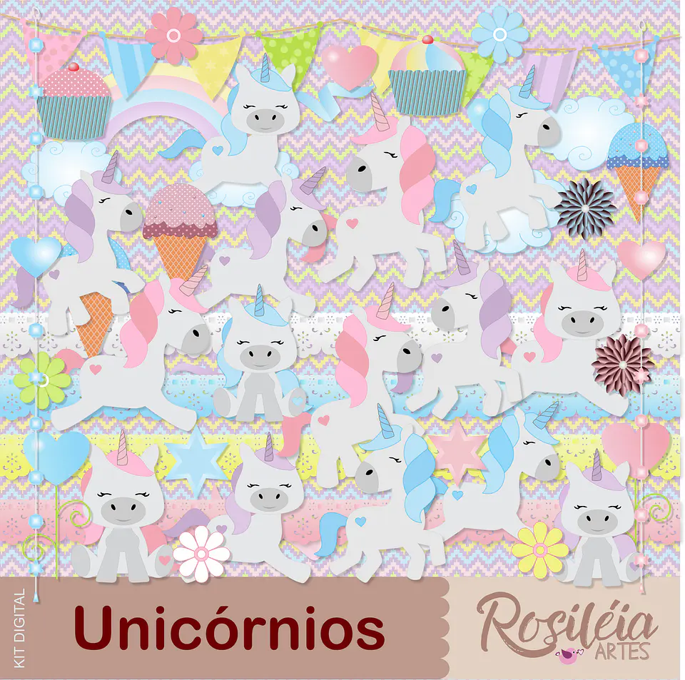 Kit Digital Unicornios 96 1