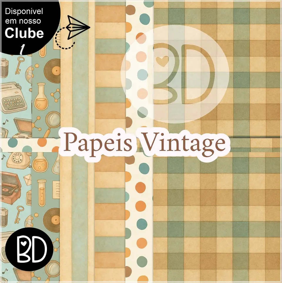 Kit Digital Papéis Vintage 17 1