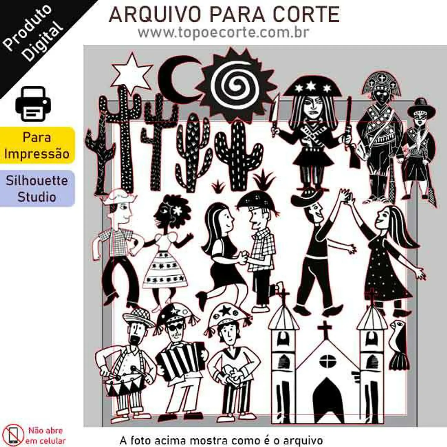 Arquivo de Corte Topo de Bolo Cordel 16 1