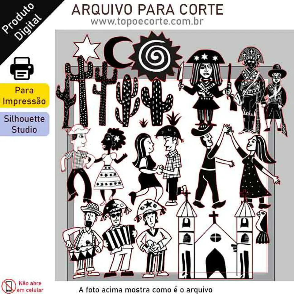 Arquivo de Corte Topo de Bolo Cordel 16 1
