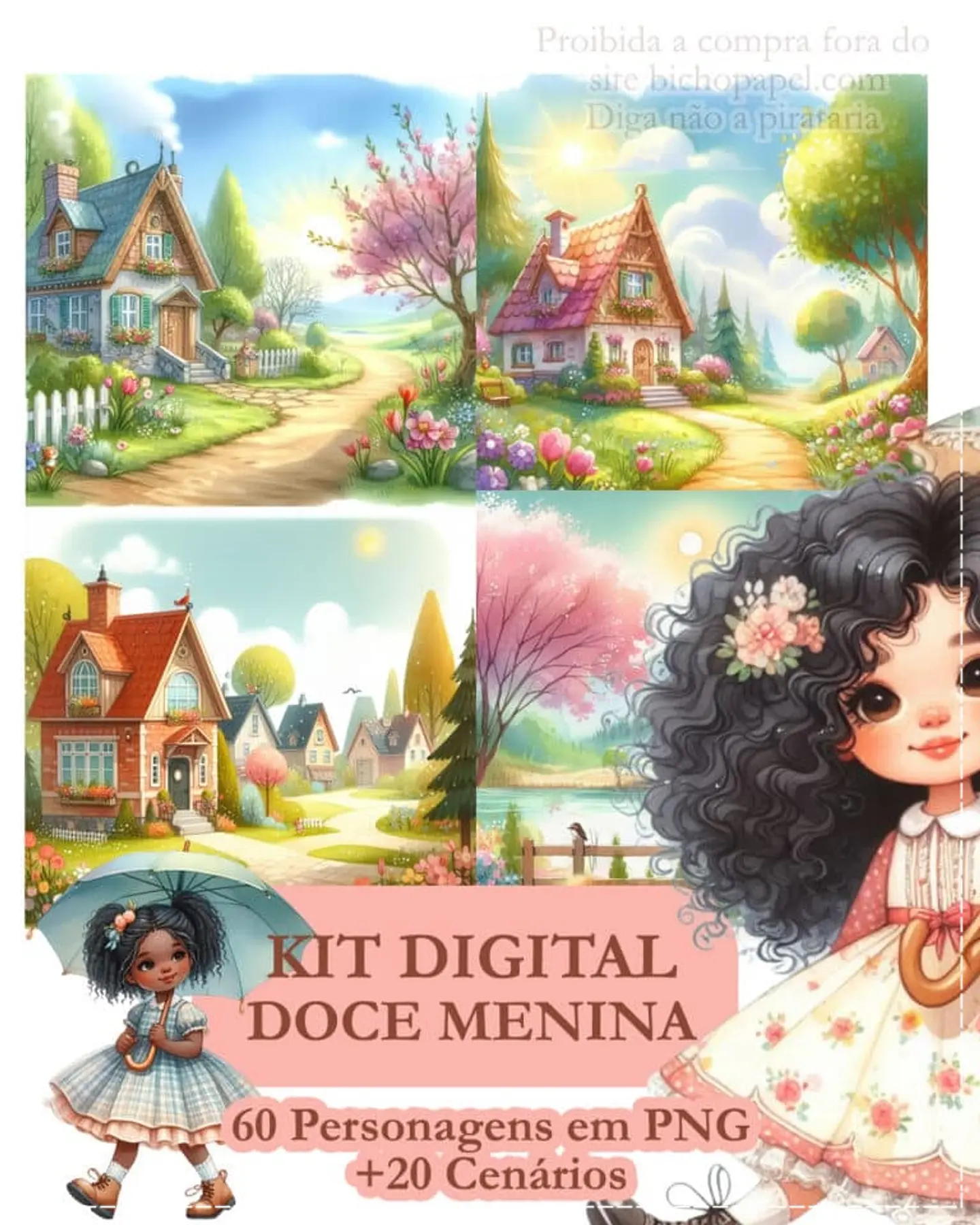Kit Digital Doce Menina 4 1
