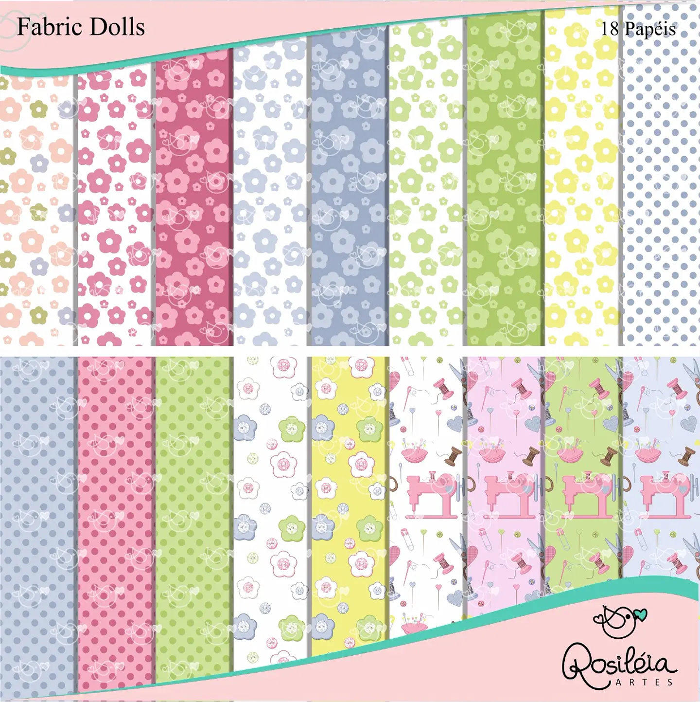 Kit Digital Ra Bonecas de Pano Pp 62 1