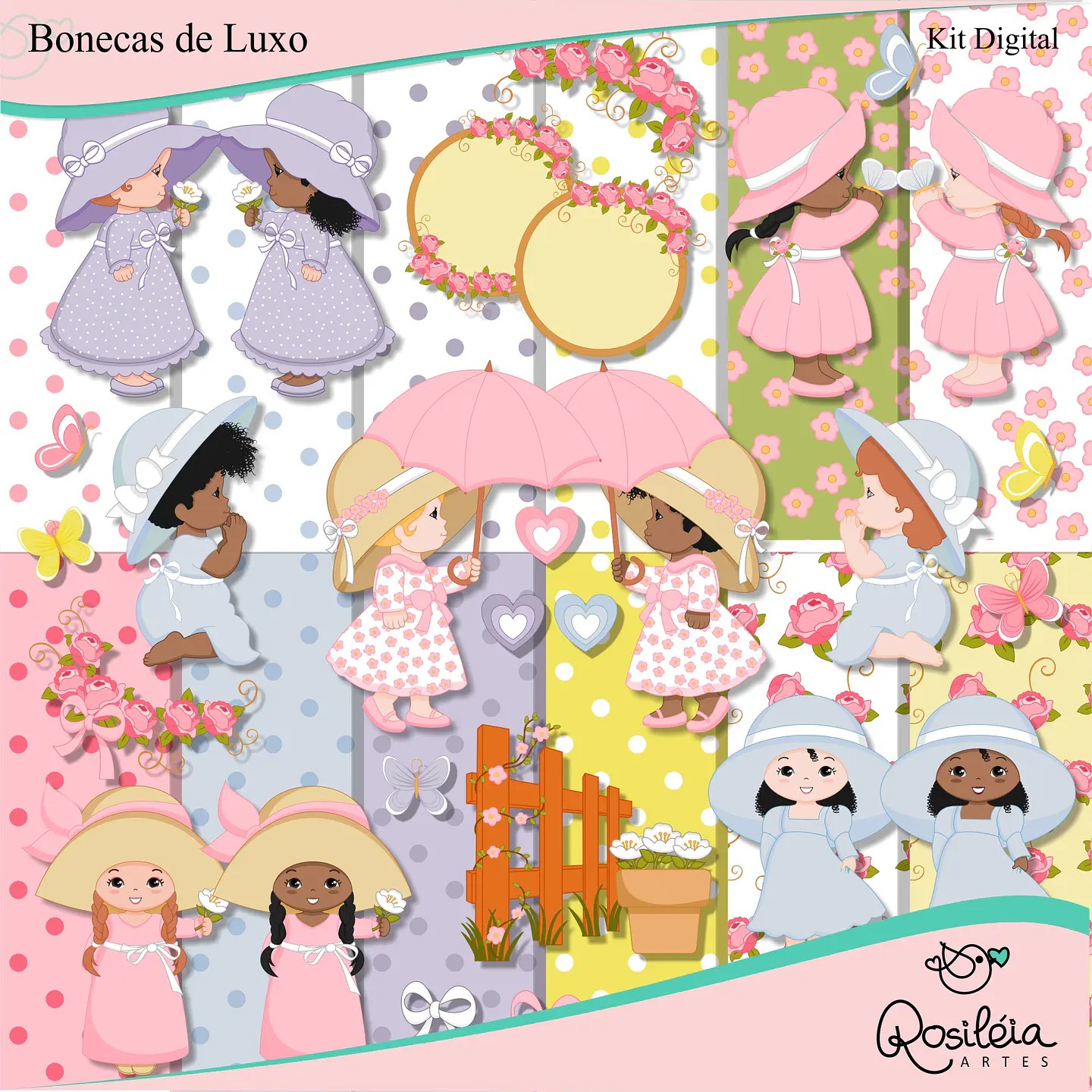 Kit Digital Ra Bonecas de Luxo Cp Pp 61 1
