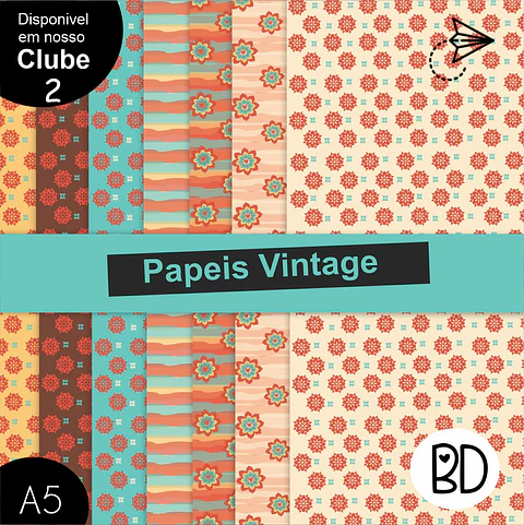 Kit Digital 29 Papeis Vintage Floral 13