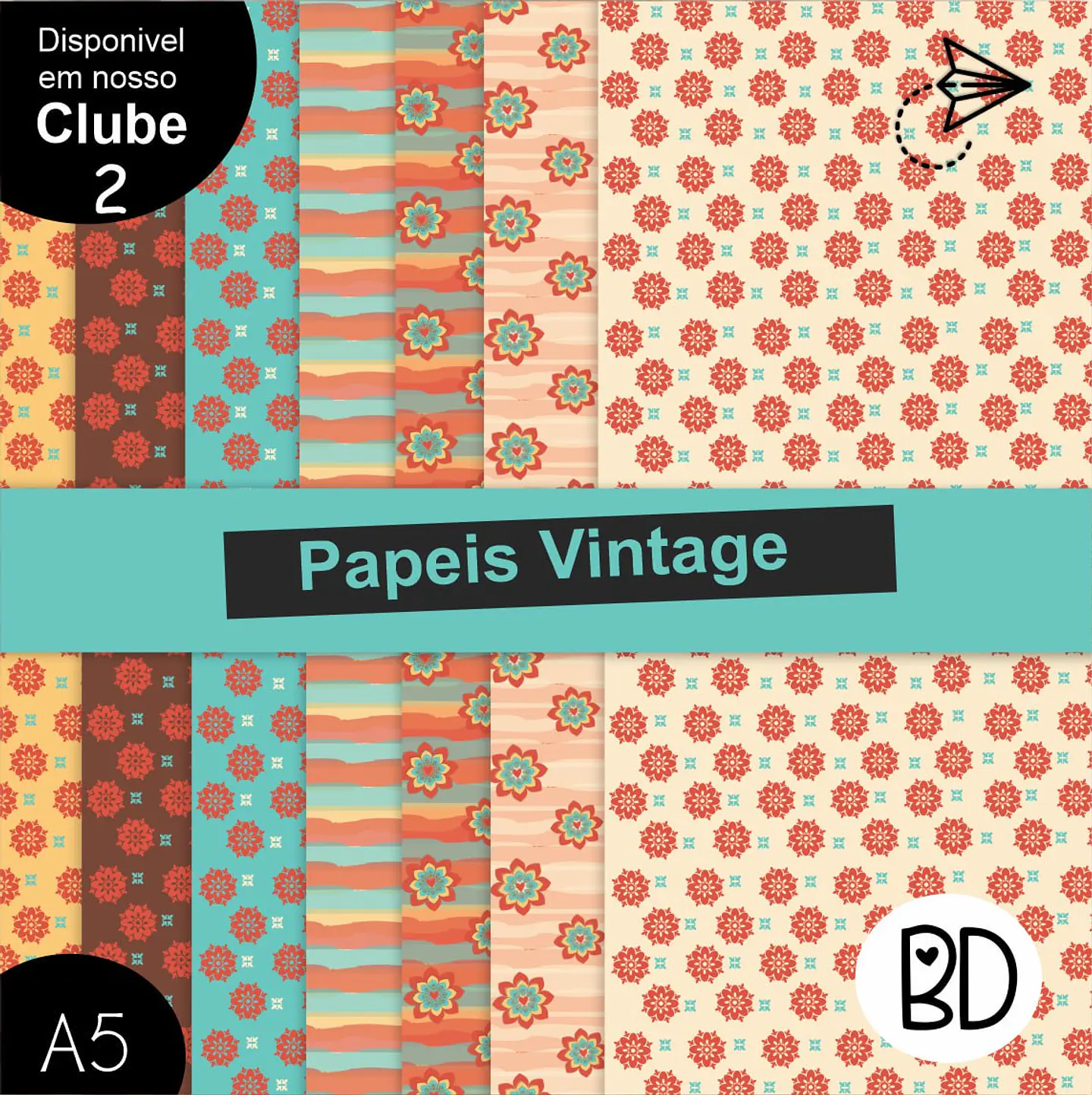 Kit Digital 29 Papeis Vintage Floral 13 1