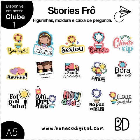 Kit Digital Storie Minha Fro 17