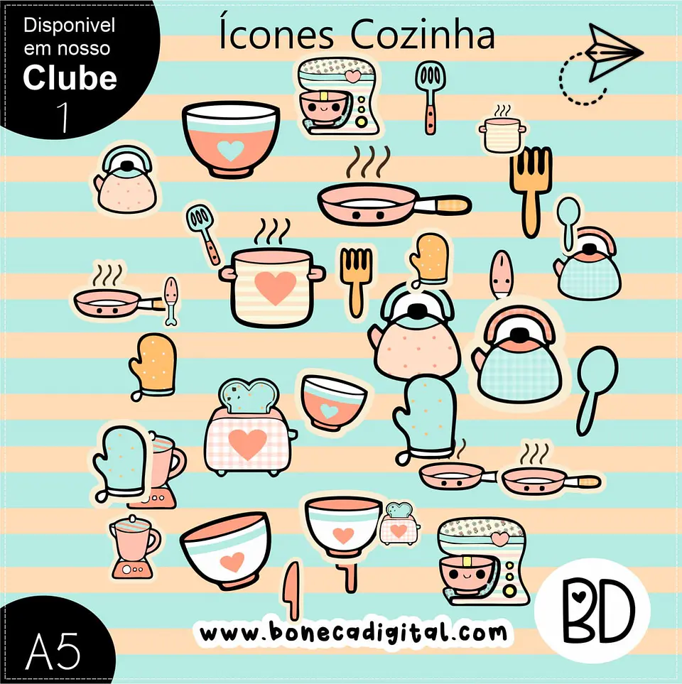 Kit Digital Peach Cozinha 16 1