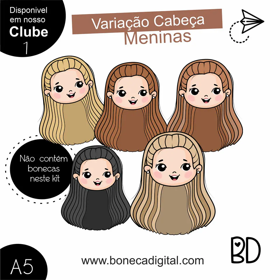 Kit Digital Variação Cabeça Meninas 23 1