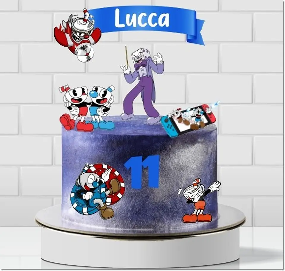 Arquivo de Corte Topo de Bolo Cuphead 3 1
