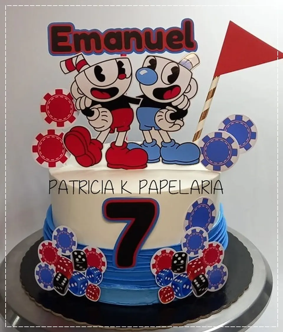 Arquivo de Corte Topo de Bolo Cuphead 2 1