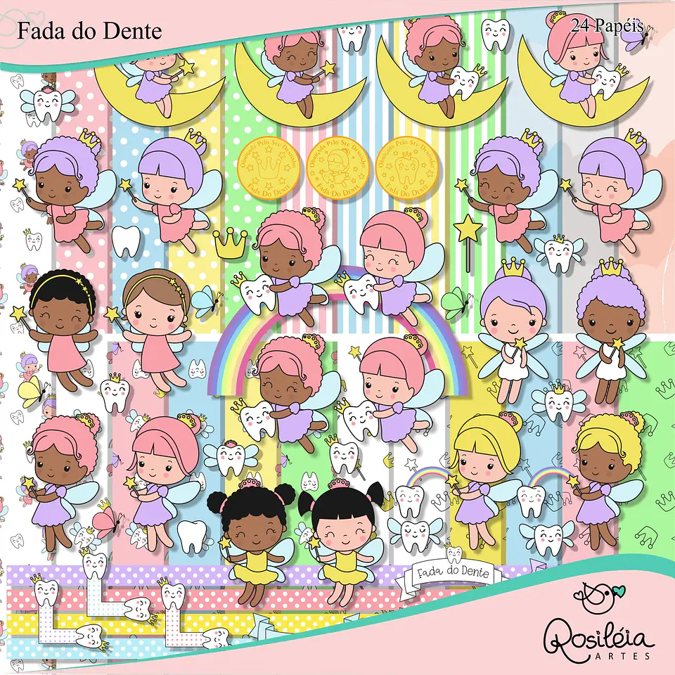 Kit Digital Fada do Dente 33 1