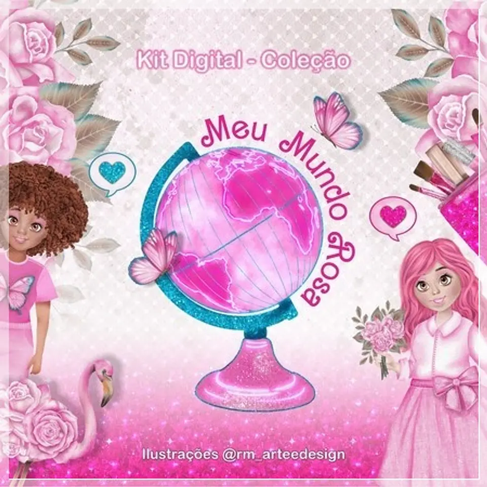 Kit Digital Meu Mundo Rosa 9 1