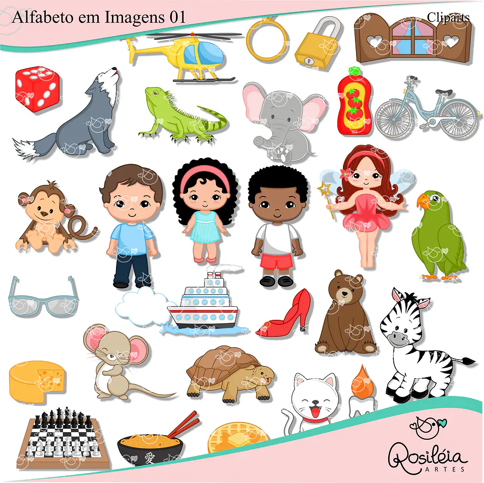 Kit Digital Alfabeto em Imagem Kit 9 1