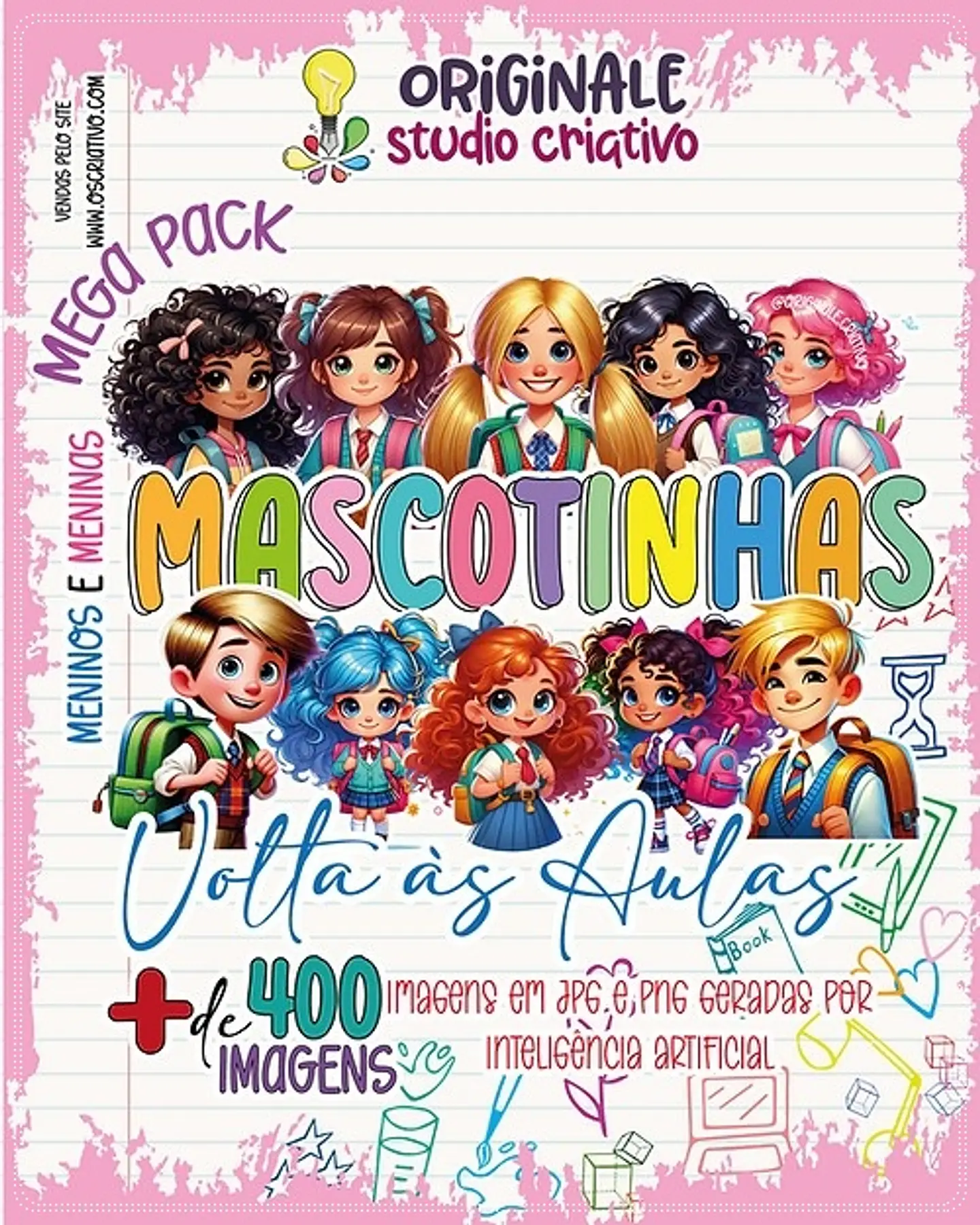 Kit Digital Mascotinhas Volta as Aulas 6 1