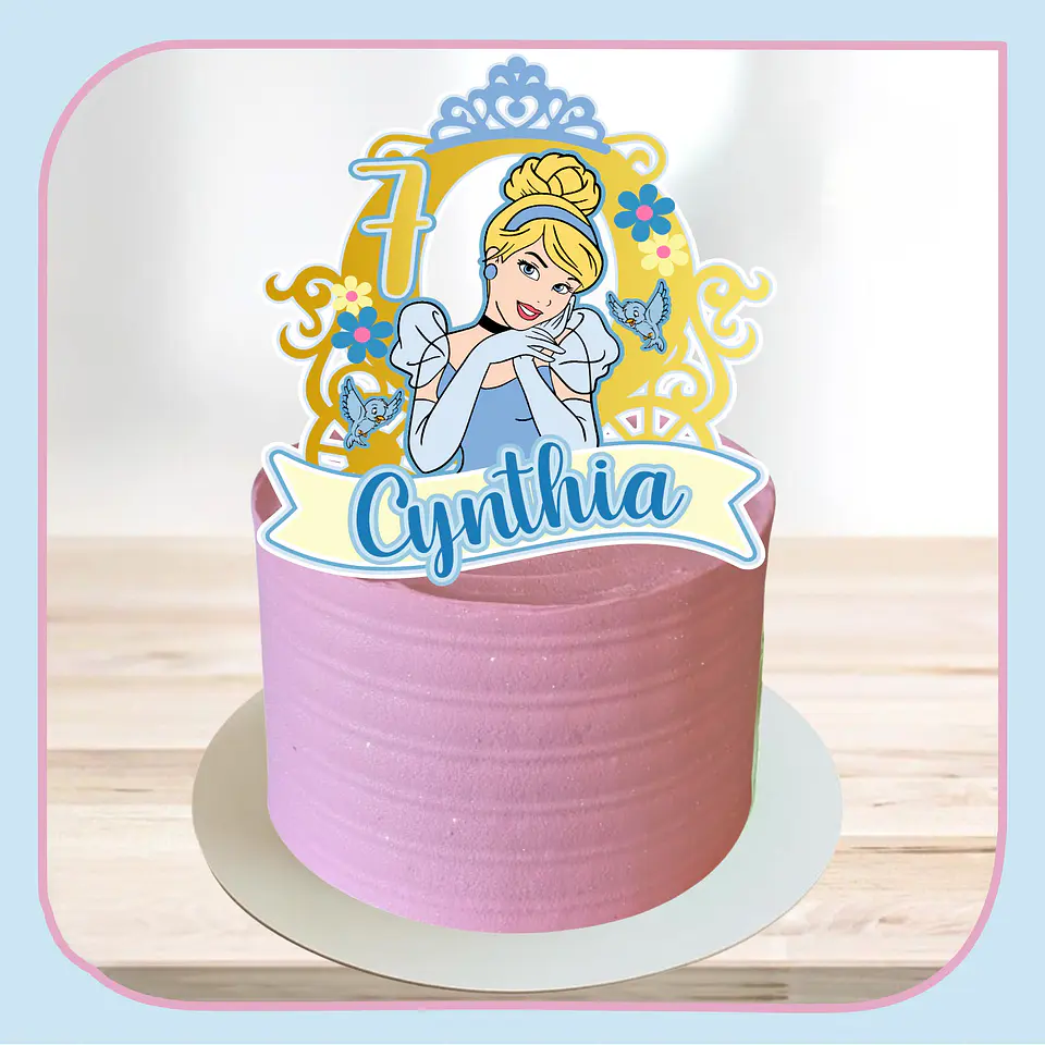 Arquivo de Corte Topo de Bolo Cinderela 43 1