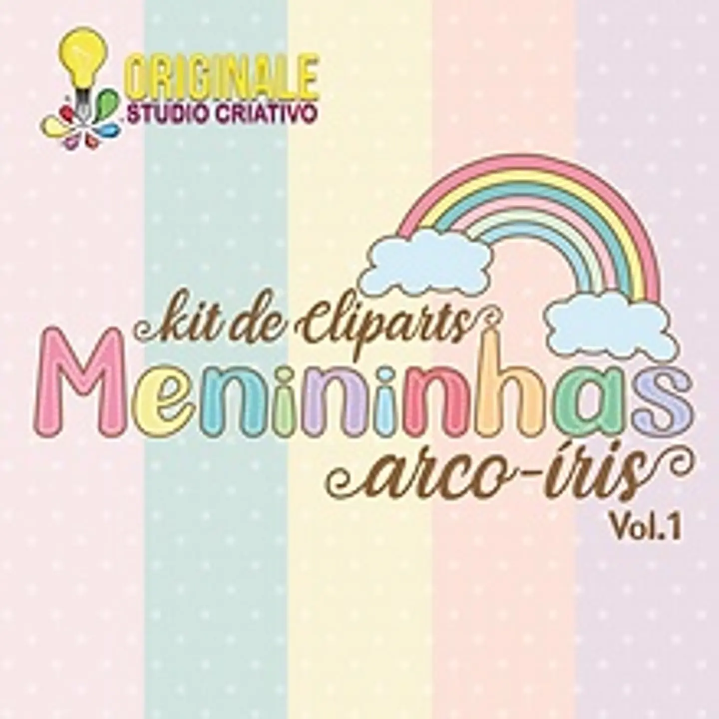 Kit Digital Meninas Arco Íris 7 1