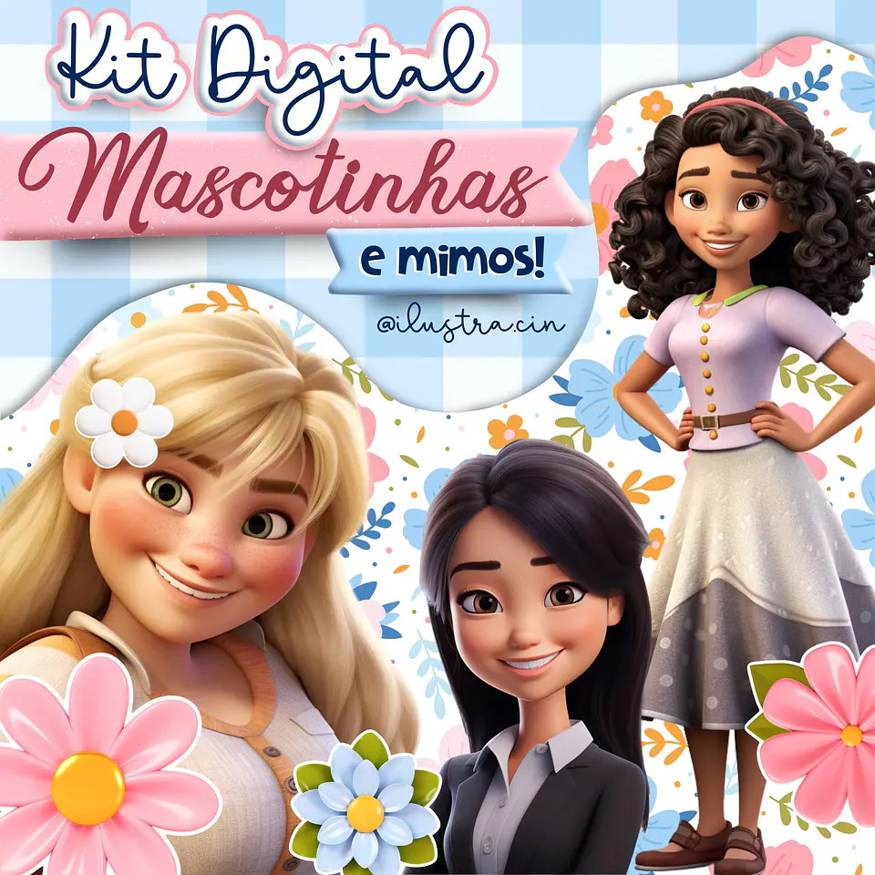 Kit Digital Bonecas Mascotinhas 24 1