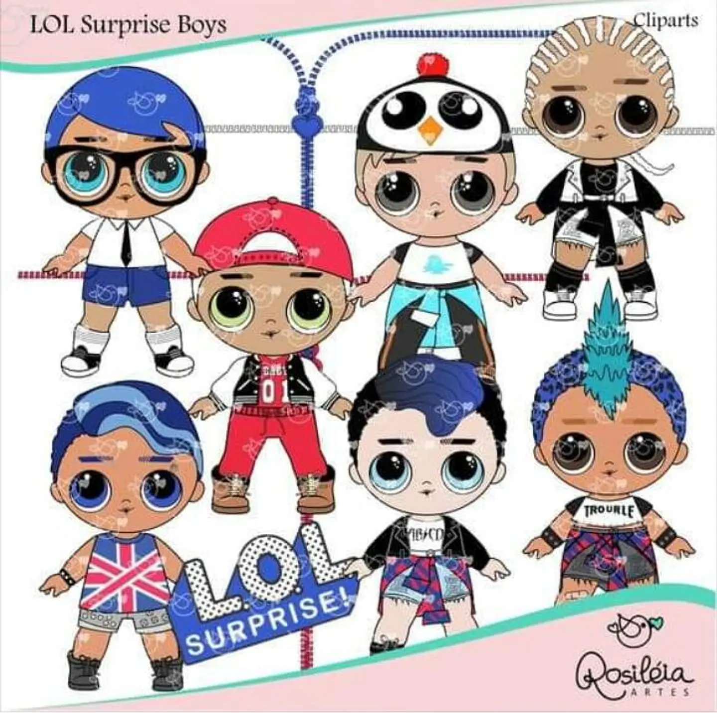 Kit Digital Lol Surprise Boys 48 1