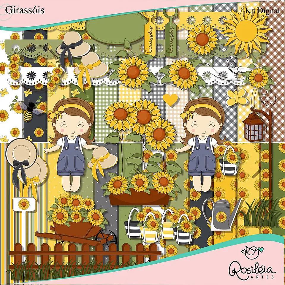 Kit Digital Girassóis 41 1