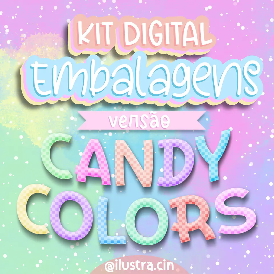 Kit Digital Candy Colors 10 1