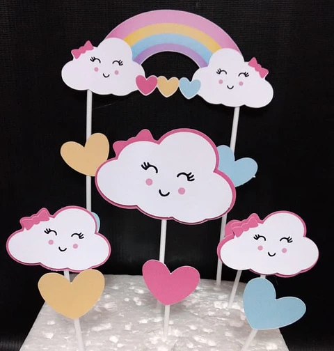 Arquivo de Corte Topo de Bolo Chuva de Amor 2