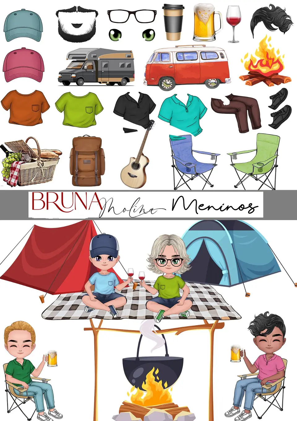 Kit Digital Meninos Montagem 1 1