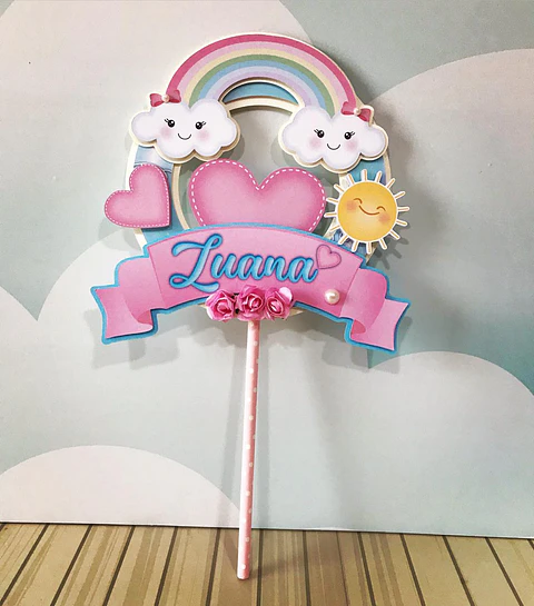 Arquivo de Corte Topo de Bolo Chuva de Amor 27